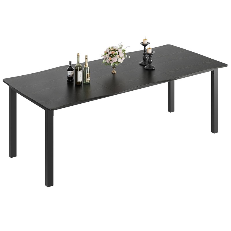 ✨71/79'' Rectangular MDF Top 15mm Thick Irregular Edge Dining Table for Kitchen gallery