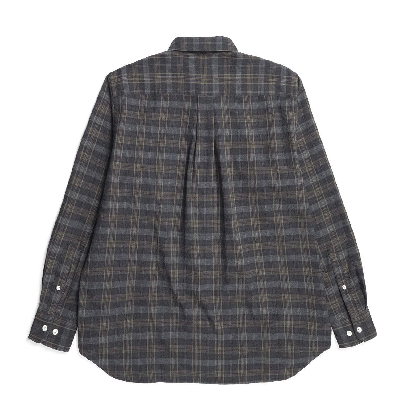 Norse Projects Ole Oversized Wool Check Shirt Charcoal Grey gallery