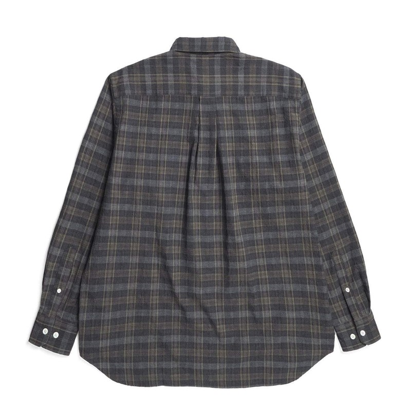 Norse Projects Ole Oversized Wool Check Shirt Charcoal Grey gallery