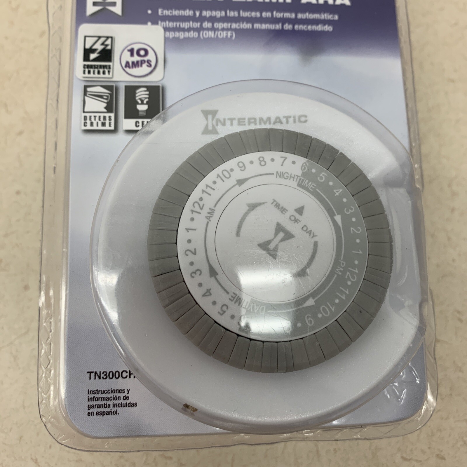 NEW Intermatic Lamp Timer - 10 Amps CFL TN300CH Sealed Manual On/Off Switch gallery