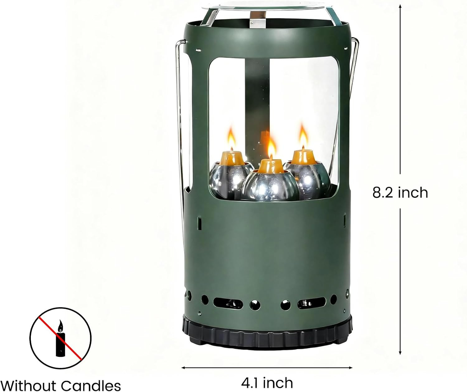 Candle Lantern for Real Candles, Compact Aluminum Camping Candle Lantern, Windpr gallery