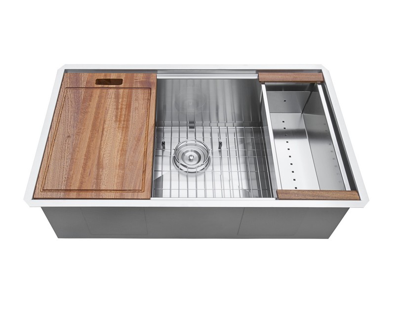 Ruvati 32-inch Workstation Undermount Single Bowl Kitchen Sink - RVH8301 gallery
