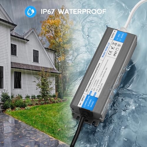 LED Driver 100 Watts Waterproof IP67 Power Supply 85V-265V AC to 12V DC 12V100W gallery