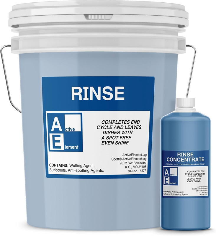 Commercial Dishwasher Rinse - Makes One 5-Gallon Pail - for High Temperature and gallery