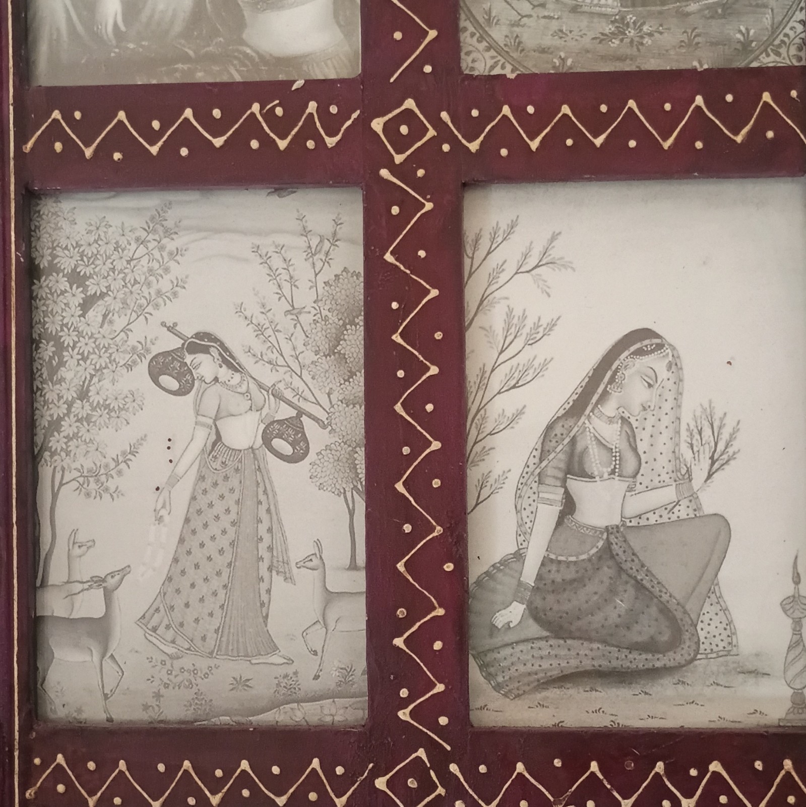 handcrafted wooden panel featuring Indian style traditional Indian window gallery