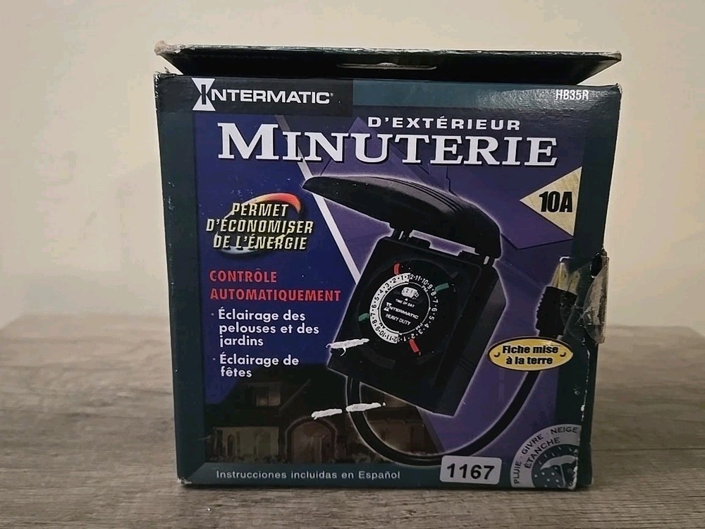 Intermatic OUTDOOR TIMER w/Weatherproof Cover Model: HB35R, 10 Amps, Auto Timer.