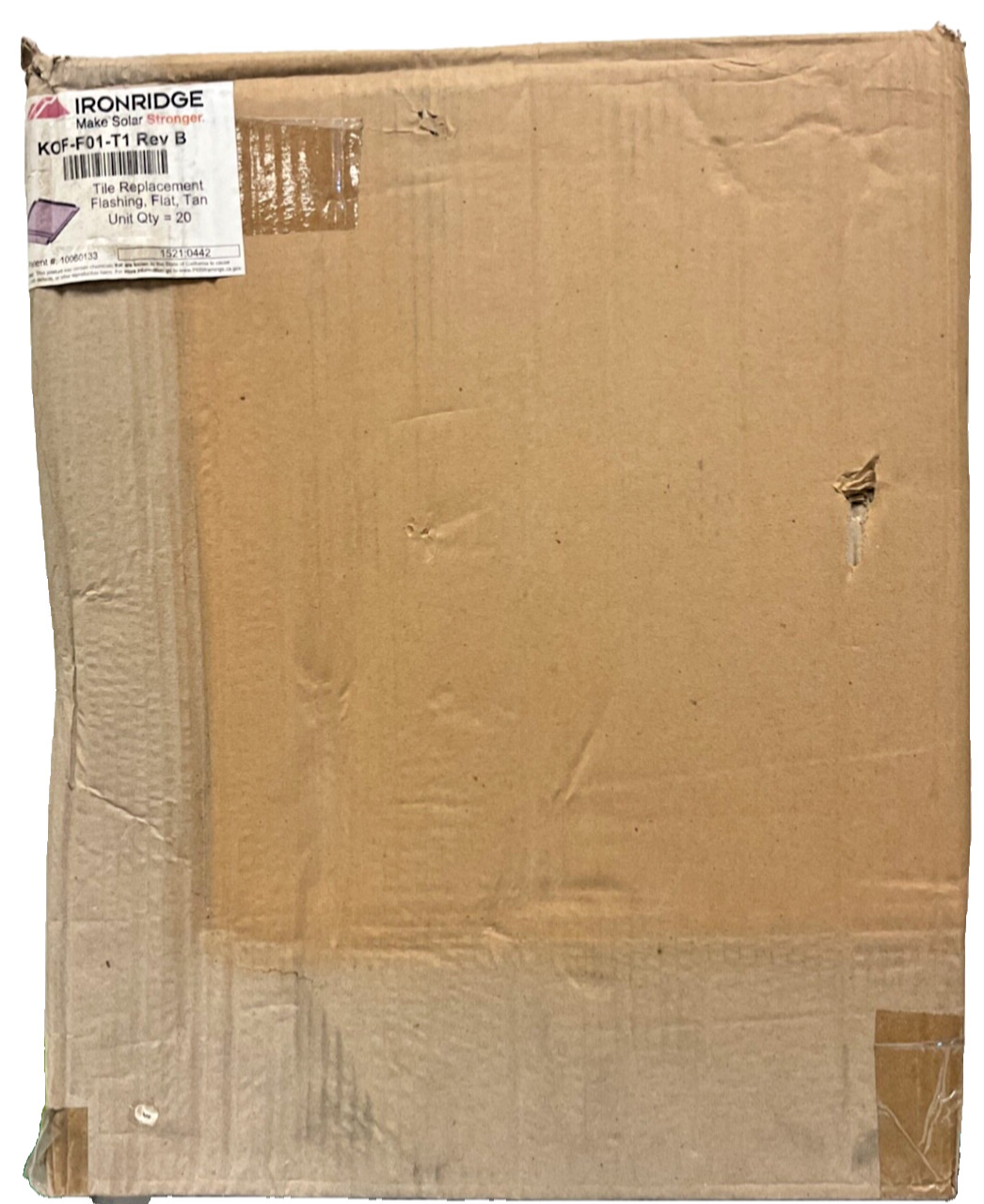 Ironridge Tile Replacement Flashing Flat / KOF-F01-T1 (PACK of 20) gallery