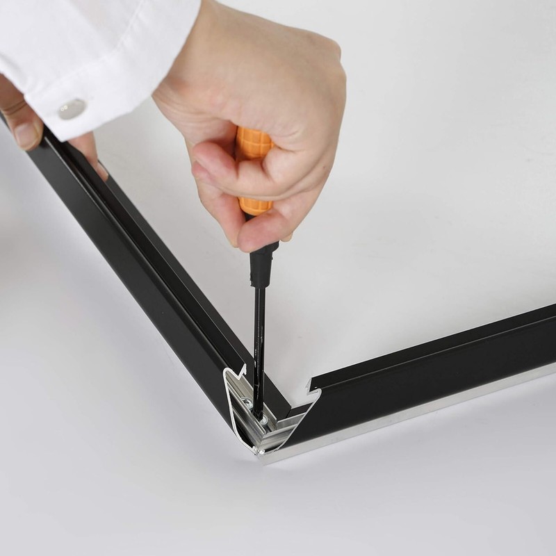 Portable Snap Poster Frame 1.25" Aluminum Front Loading Wall Mount 36x48 Black gallery
