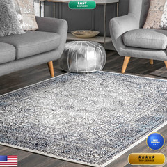 Nuloom Transitional Oriental Style Delores Area Rug 4X6 Blue Lpct02A