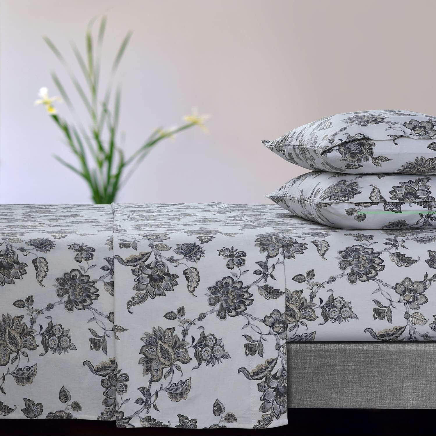 Ultra-Soft Flannel Sheet Set, 170-GSM Cotton, Deep Pocket, Cozy Winter Bedding - gallery