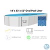 SmartLine 18' x 33' x 52" Oval Unibead 20 Gauge Above Ground Swimming Pool Liner gallery