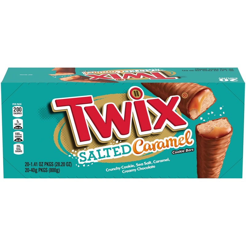 TWIX Full Size Salted Caramel Chocolate Cookie Bars, 28.2oz/20ct gallery