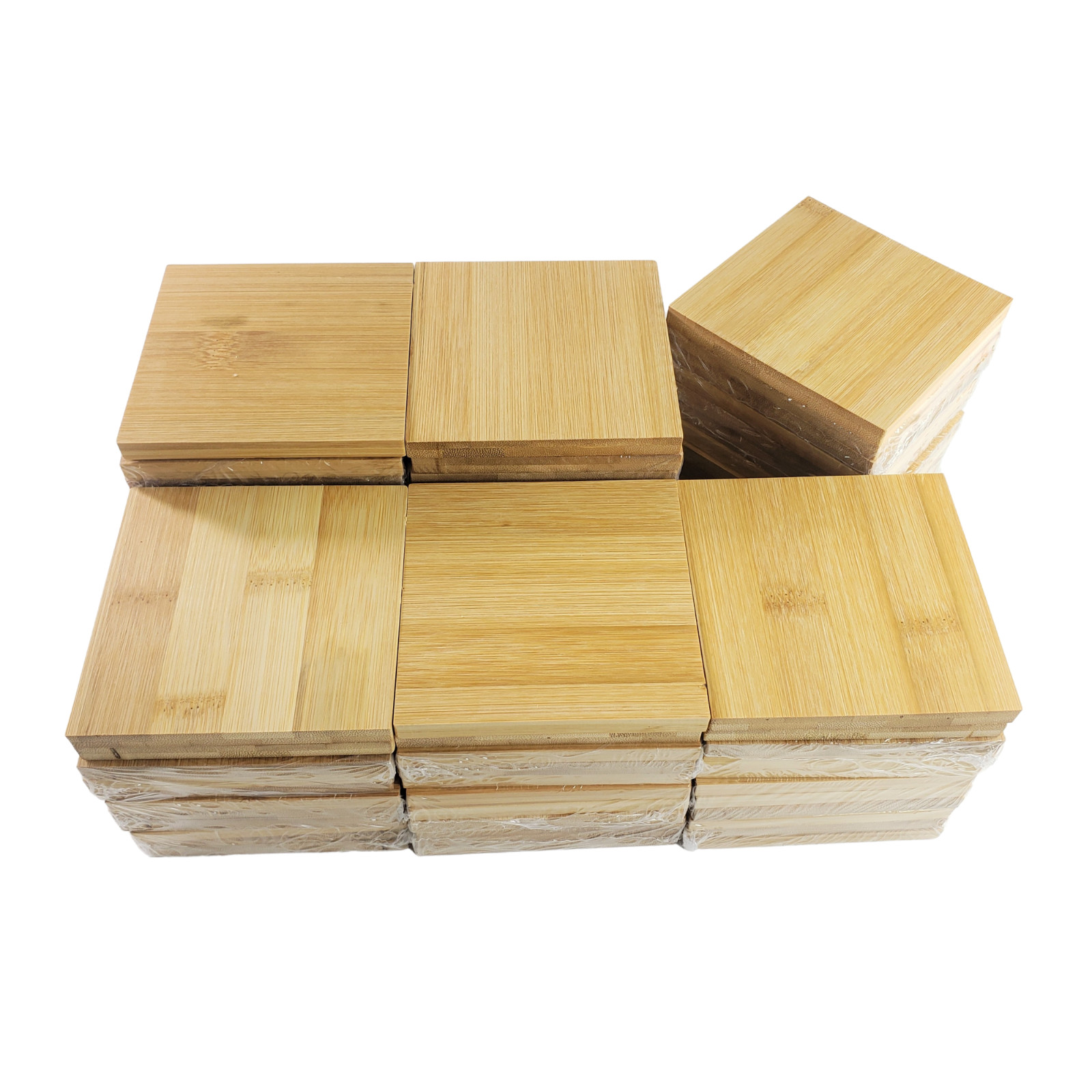 72 pc Bulk Plain Blank Bamboo Coasters for Custom Engraving, DIY Craft Disc gallery