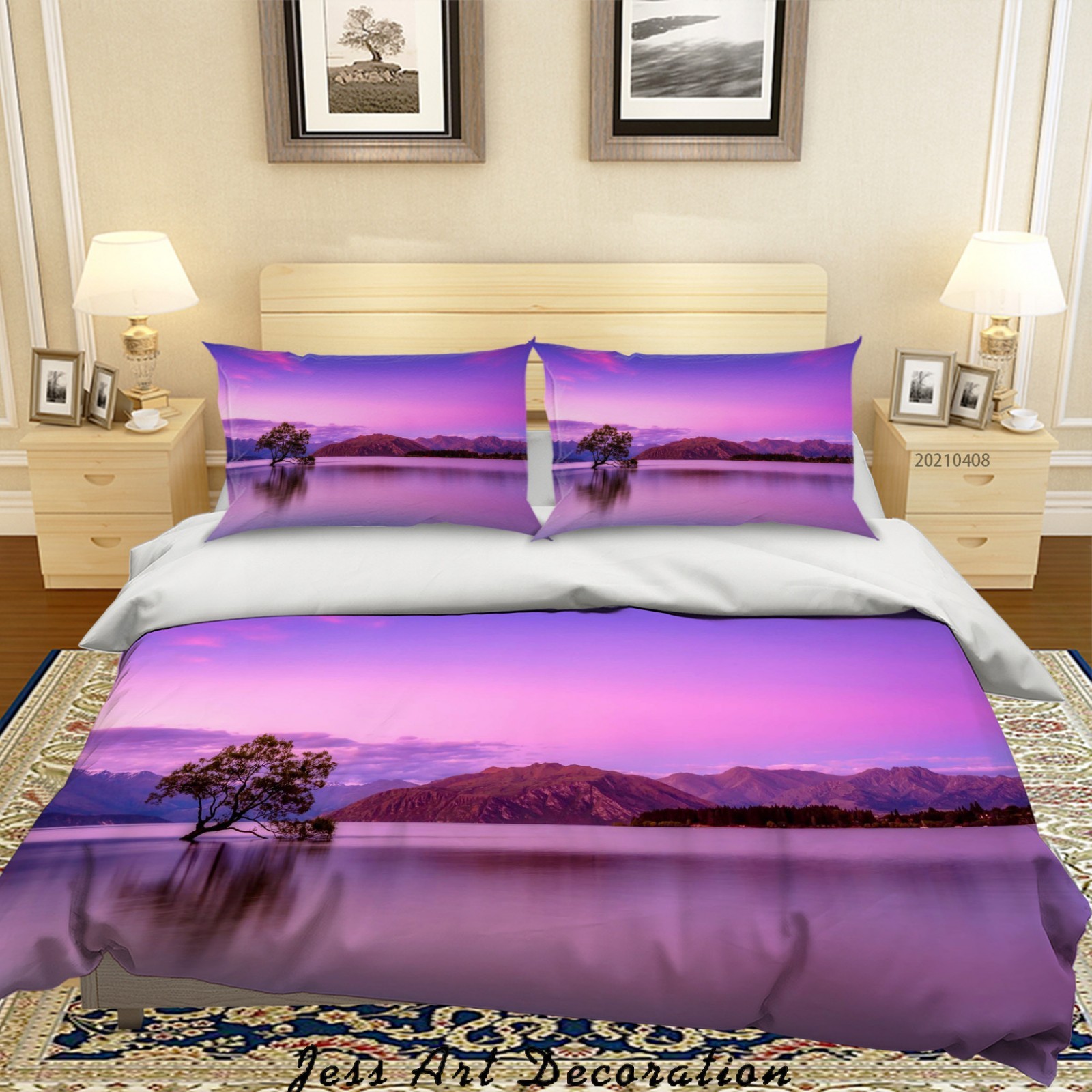 3D Mountain Lake Landscape Quilt Cover Set Bedding Sets Pillowcases gallery