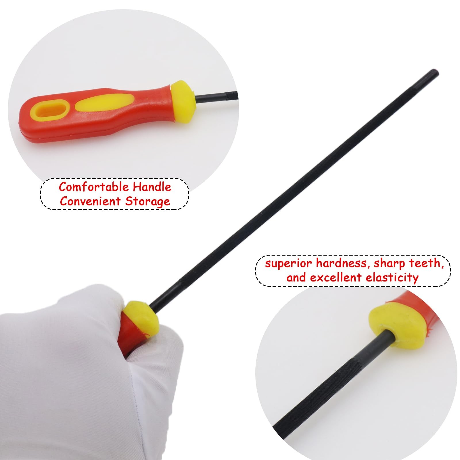 3 Pack 7/32 Inch 5.5mm Chainsaw Chain Round Files Multi Sharpening Set gallery