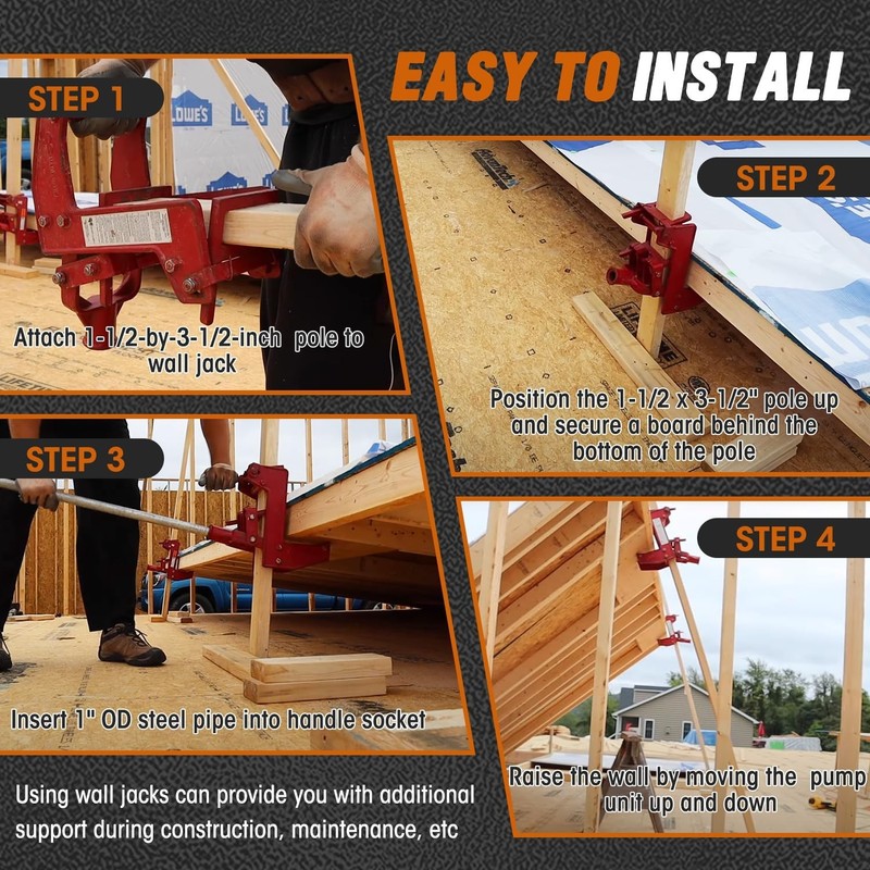 Malleable Iron Wall Jack 1000 lbs Capacity for Lifting Beams gallery