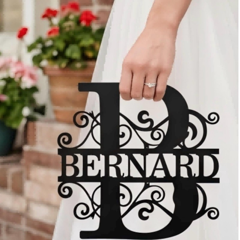 Custom Metal Sign, Personalized Monogram Name Wall Decor gallery