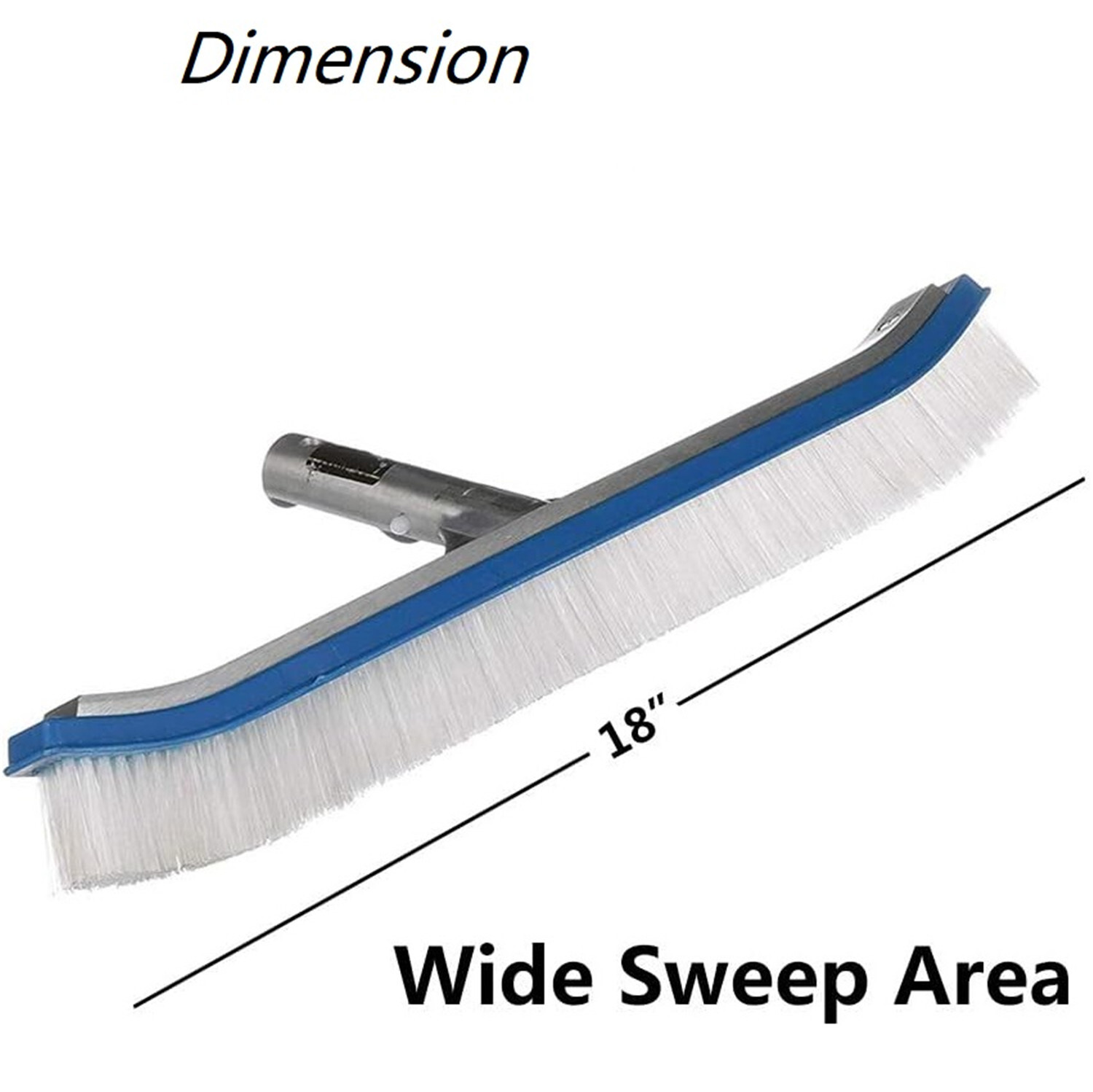 Professional Heavy Duty 18" Swimming Pool Floor Wall Cleaning Brush Head Tool gallery