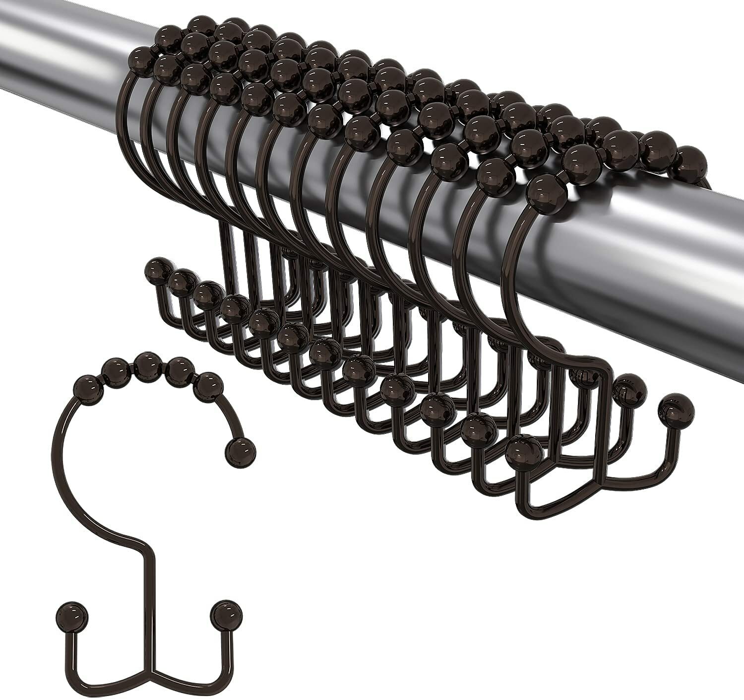 Utopia Bedding Stainless Steel Shower Curtain Hooks gallery
