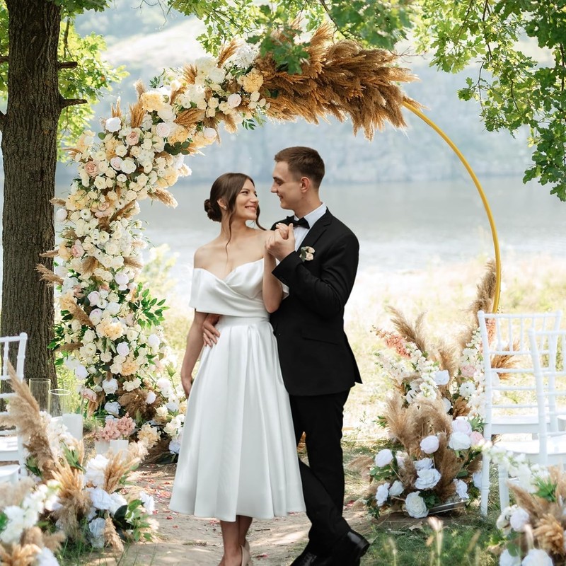 7.2Ft round Backdrop Stand Circle Balloon Arch Frame Kit Wedding Flower Ring gallery
