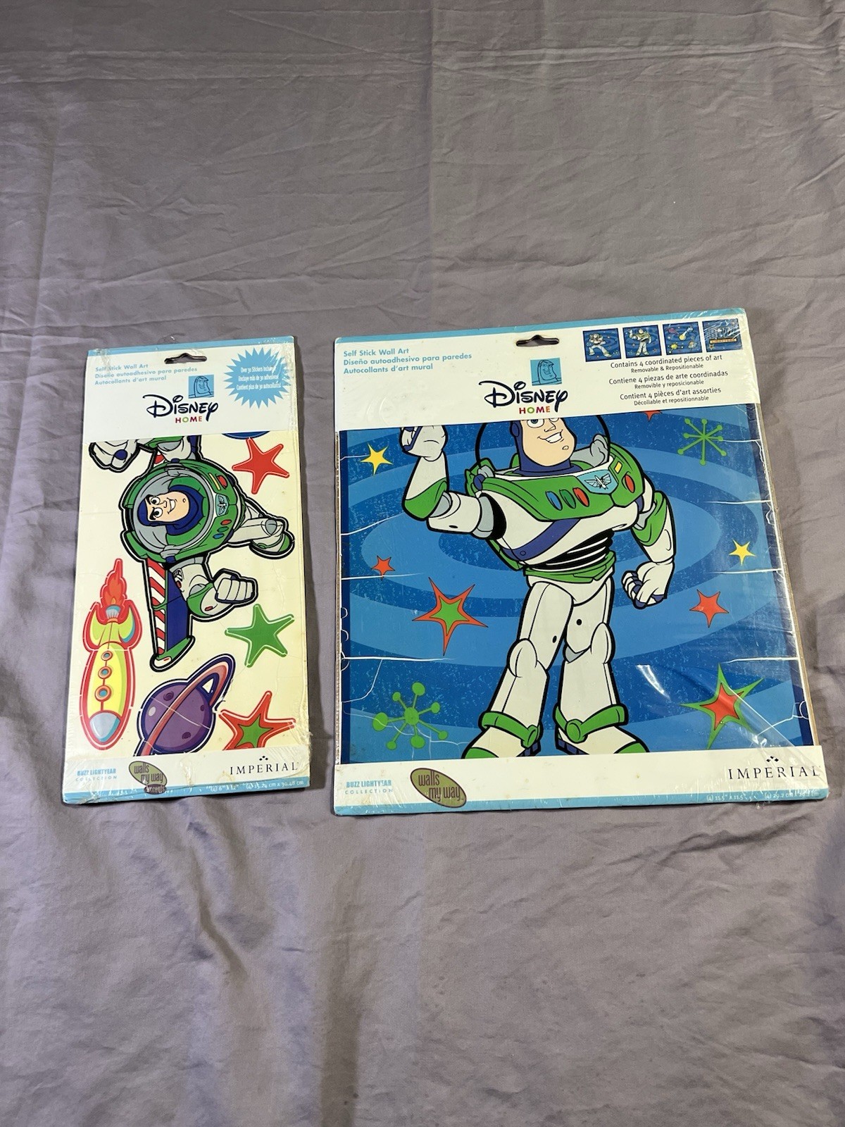 Disney Home Buzz Lightyear Self Stick Wall Art Set of 2 New Sealed gallery