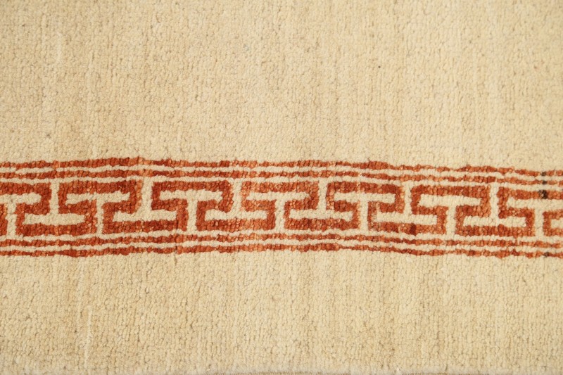 IVORY Bordered Gabbeh Kashkoli Oriental Runner Rug Hand-knotted 2' 8" x 10' 4" gallery