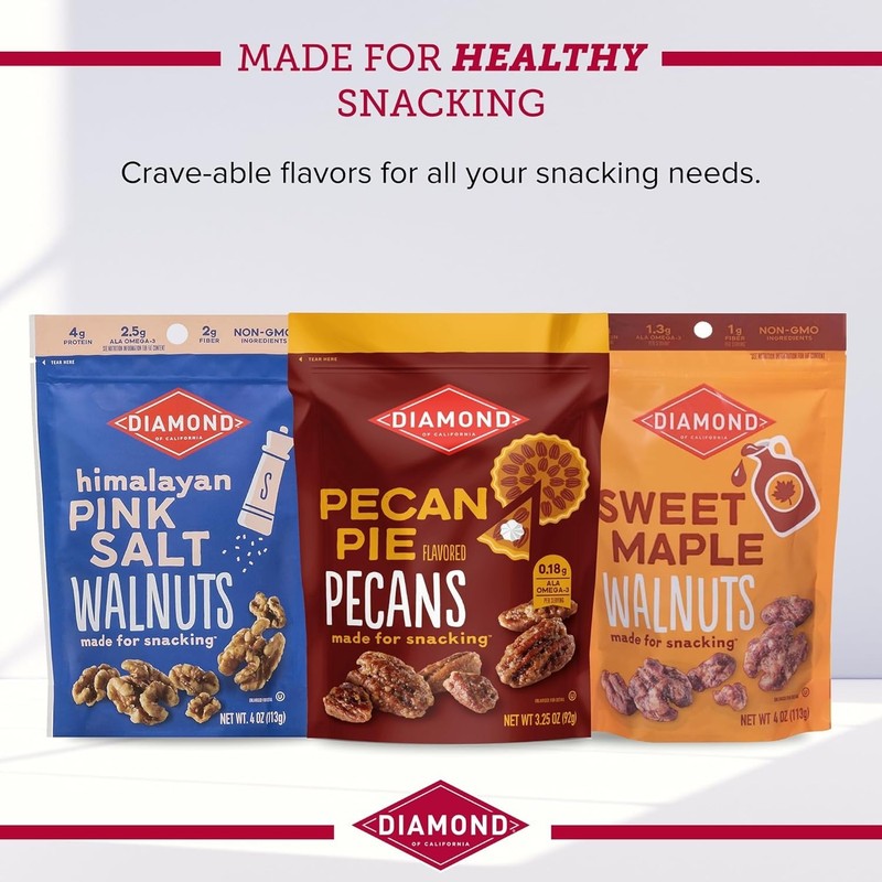 Diamond Walnuts Salted Snack Healthy Protein Superfood Non GMO 1 Count gallery
