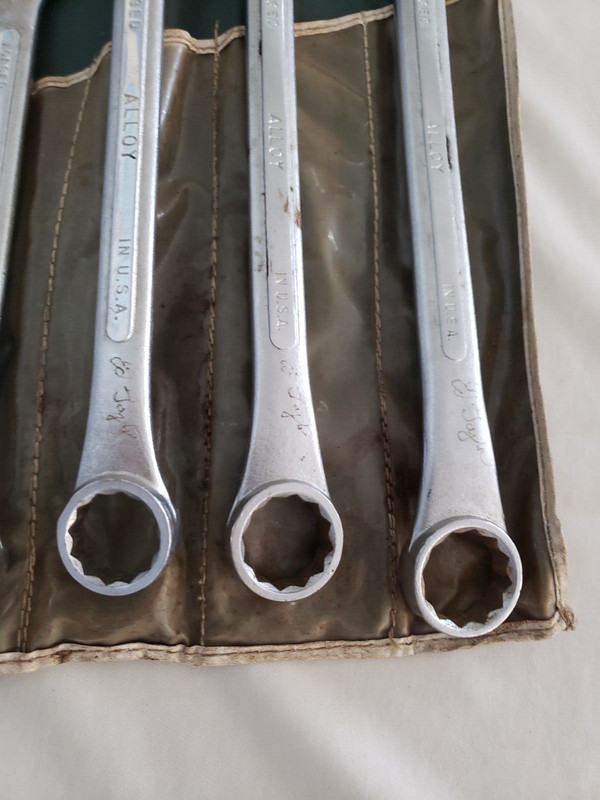 S-K TOOLS Vintage Combination Wrench Set 1713 plus Roll Pouch, ETC OTHER BRANDS gallery