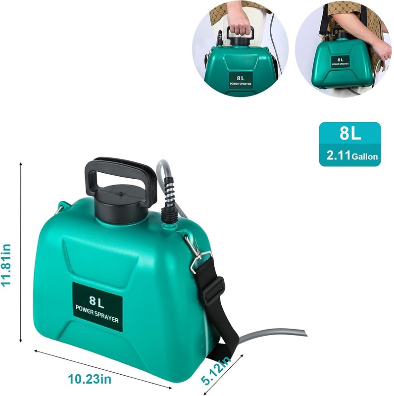 2 Gallon Battery Powered Sprayer Electric Garden Sprayer 3 Mist Nozzles Portable gallery