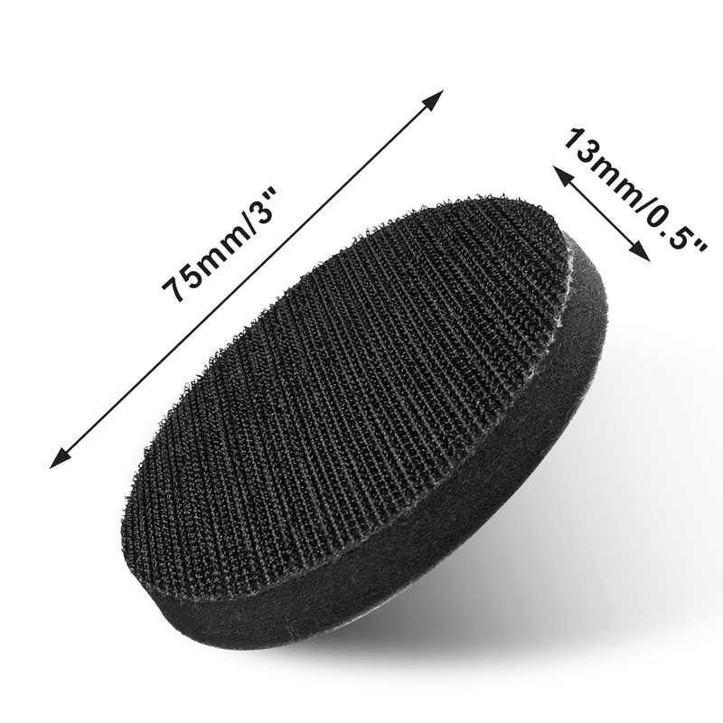 3 Inch (75mm) Hook and Loop Soft Foam Buffering Pad for 3" Sanding Pad, 5 Pack gallery