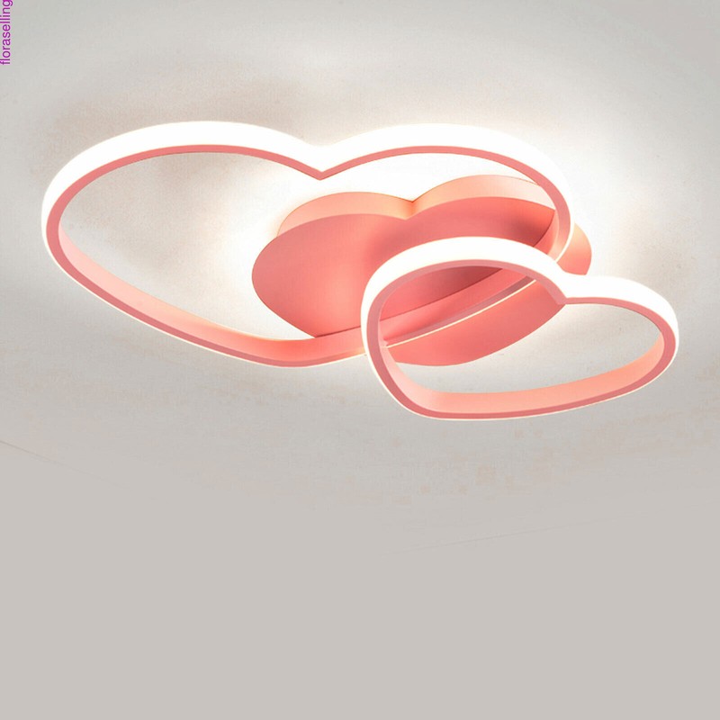 (Remote) Modern LED Heart-Shaped Ceiling Light Acrylic & Metal Chandelier Lamp gallery