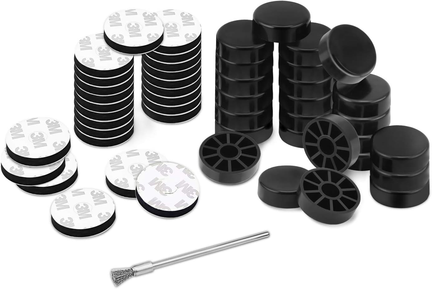 Forever Glides 1-1/2" Wrought Iron Glides Patio Furniture Feet 24 Pack Black gallery