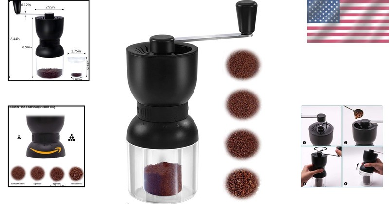 Compact Coffee Bean Grinder with Ceramic Burrs & Easy Fill Design for Fresh Brew gallery