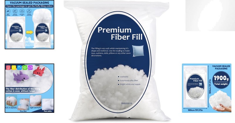 Versatile 4.18lb Polyester Fiber Fill for Stuffed Animals and Decorative Pillows gallery