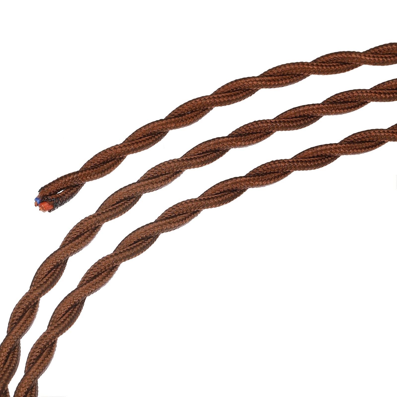 Twisted Cloth Covered Wire 2 Core 18AWG 5m/16.4ft,Electrical Cable,Brown gallery