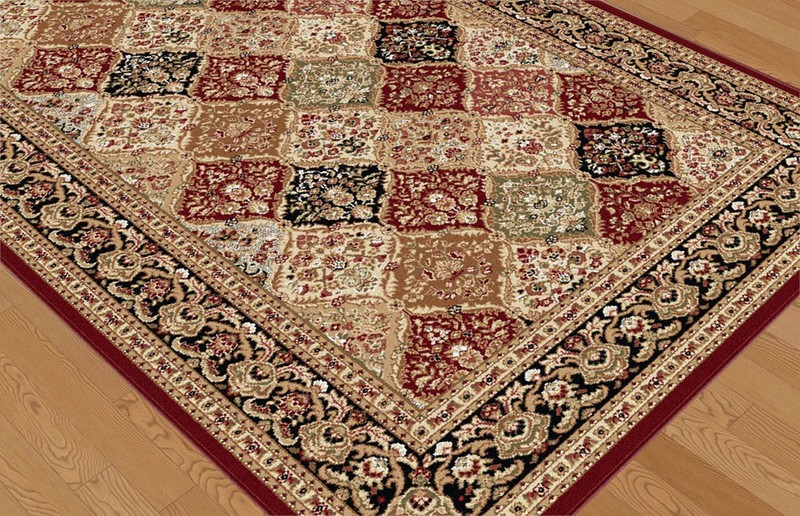 Traditional Persien 5x7 Patchwork Panel Flower Actual: 5' 3" x 7' 3" gallery