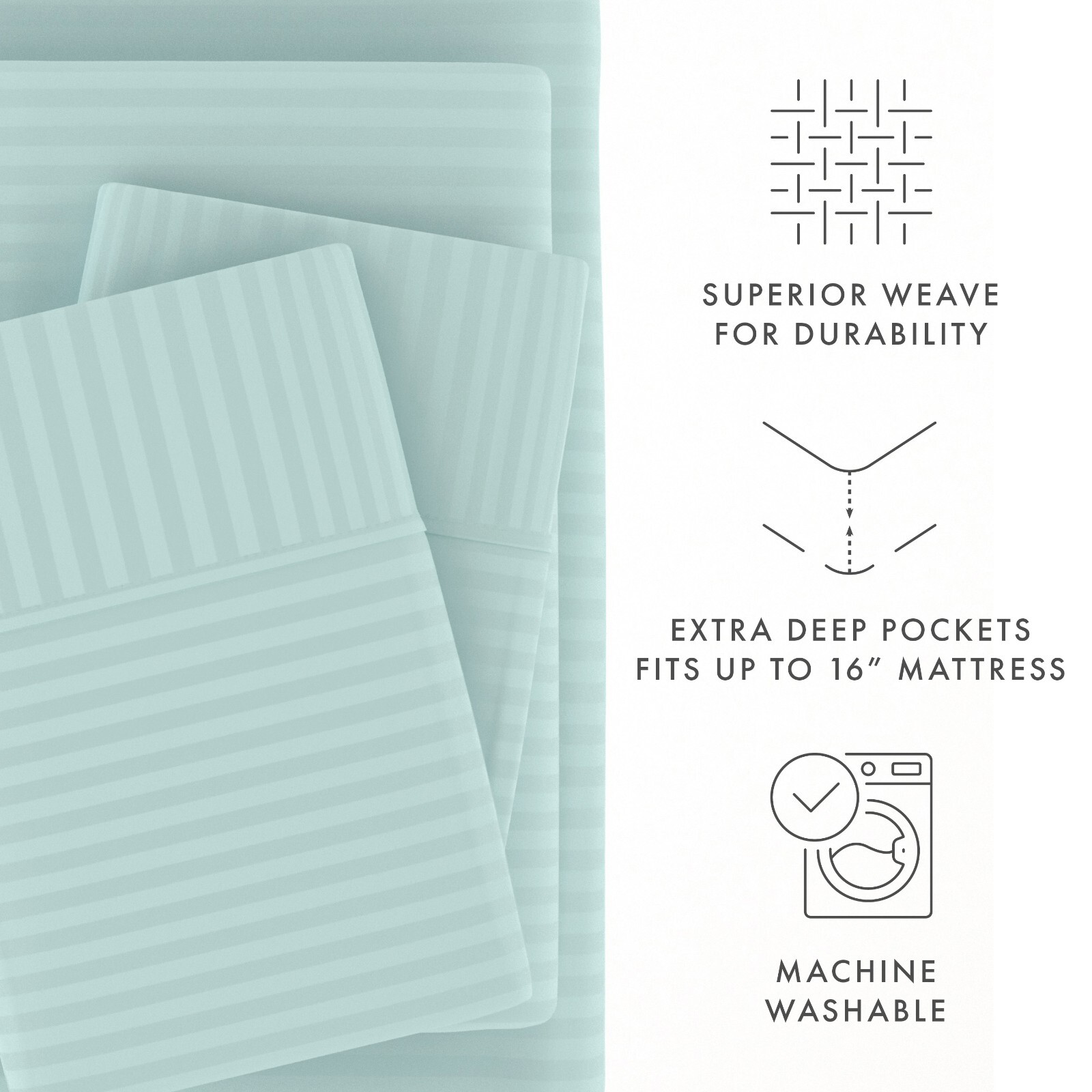 Kaycie Gray Hotel Collection Ultra Soft 4 Piece Stripe Sheet Set gallery
