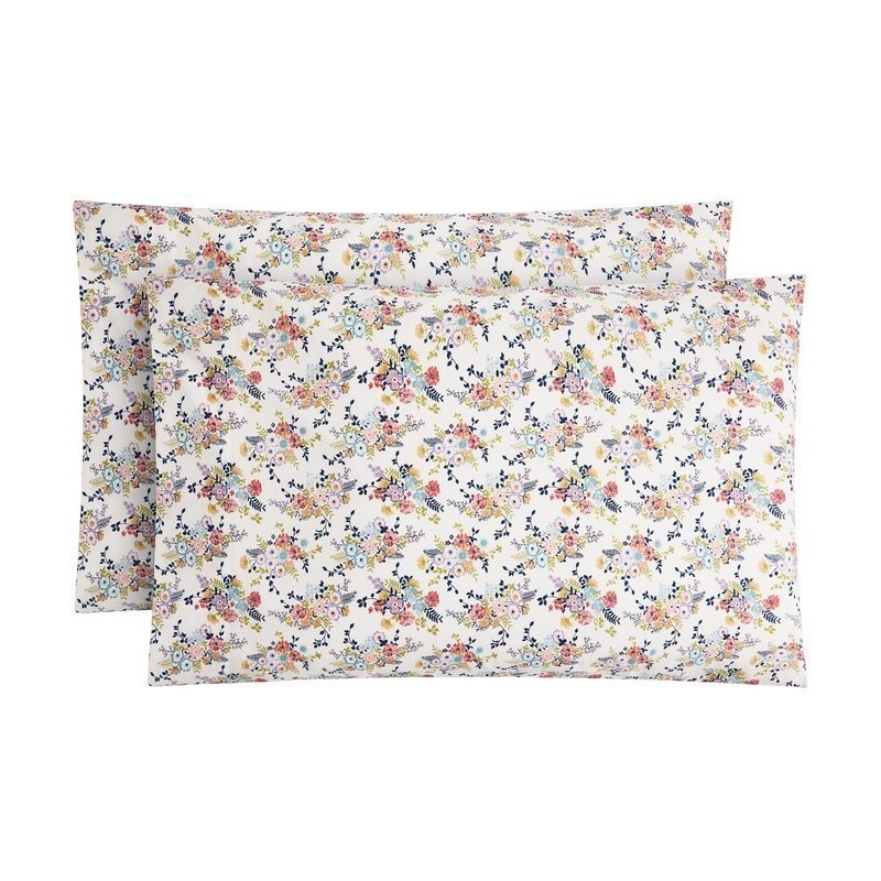300 Thread Count Floral Print Pillowcase Set 2PC Soft Durable All Seasons New gallery