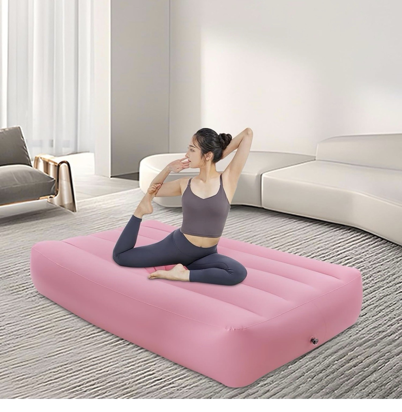 Post Surgery Recovery Bed with Hole PVC Inflatable Bed Mattress 72*40*17in gallery