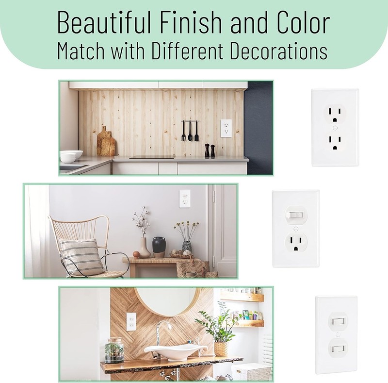 Outlet Covers Wall Plates - Electrical Outlet Covers12-pack Standard Size gallery