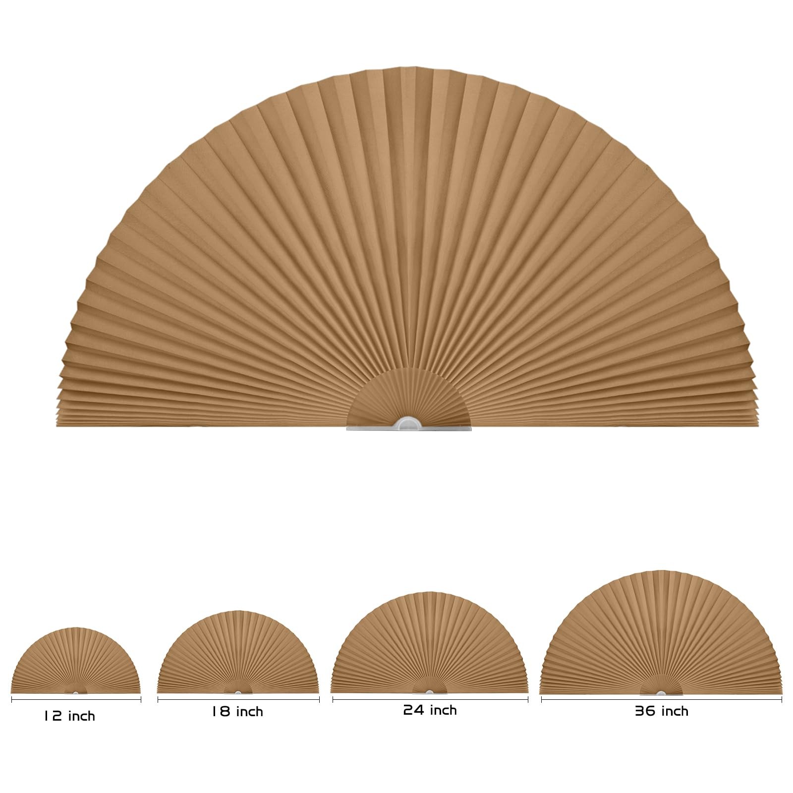 Arch Small Window Shade Curtains Half Circle Moon Pleated 24"W x 12"H, Brown gallery