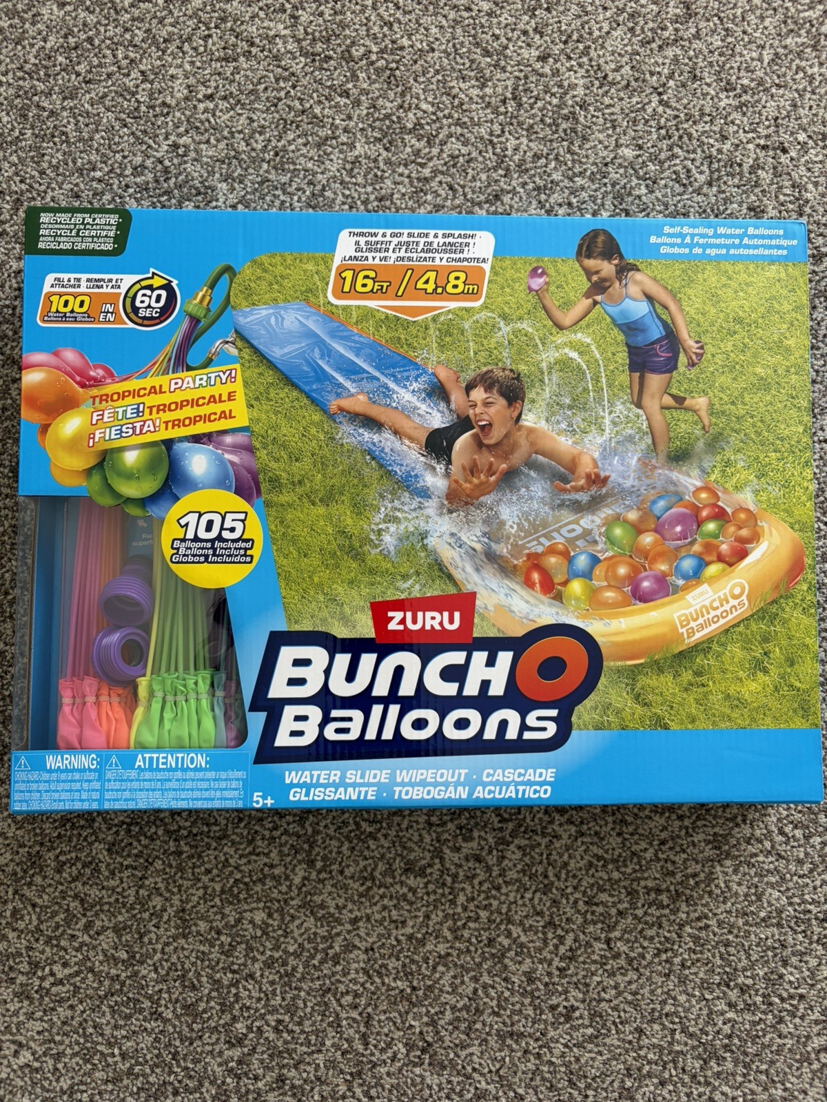Zuru Bunch O Balloons Tropical Party Water Slide Wipeout 100 Quick-Fill Balloons gallery
