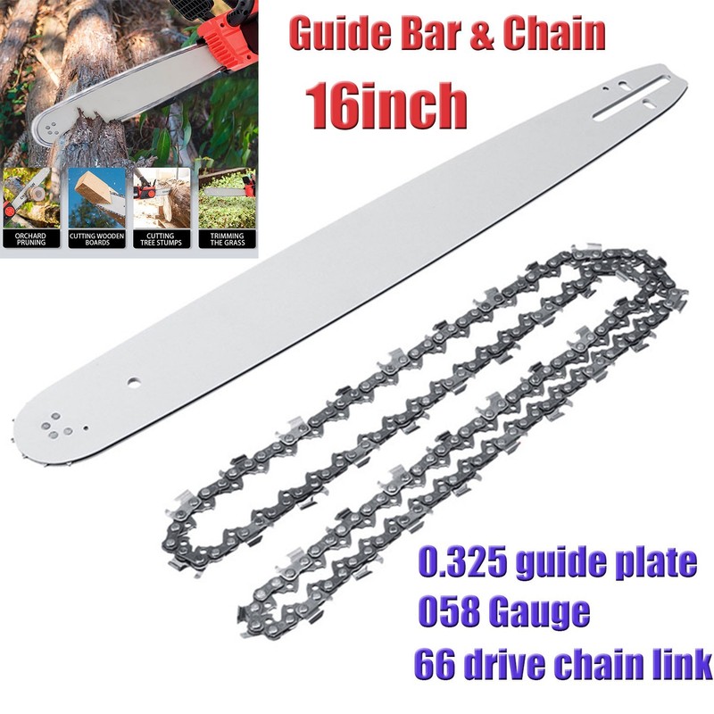 16'' Chainsaw Chains & Guide Bar 0.325" .058" 66DL for Husqvarna 36 41 50 51 55 gallery