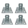 (4) 4 Hole Post Base, 6" Square for 1-5/8" Strut Channel, Side Orientation gallery