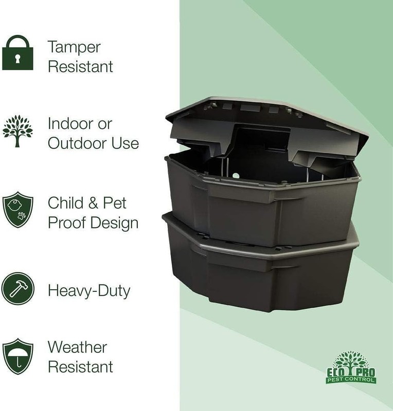 Weather-Resistant Large Rat Bait Stations with Locks - Pet & Kid-Safe Solution gallery