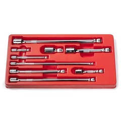 9 Pc Set Wobble Socket Extension 1/4″ 3/8″ 1/2″ Drive Ratchet Socket Wrenches
