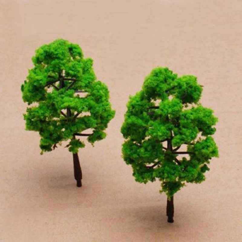 10pcs 8cm Model Tree For Train Railroad Diorama Wargame Park Scenery Miniature gallery