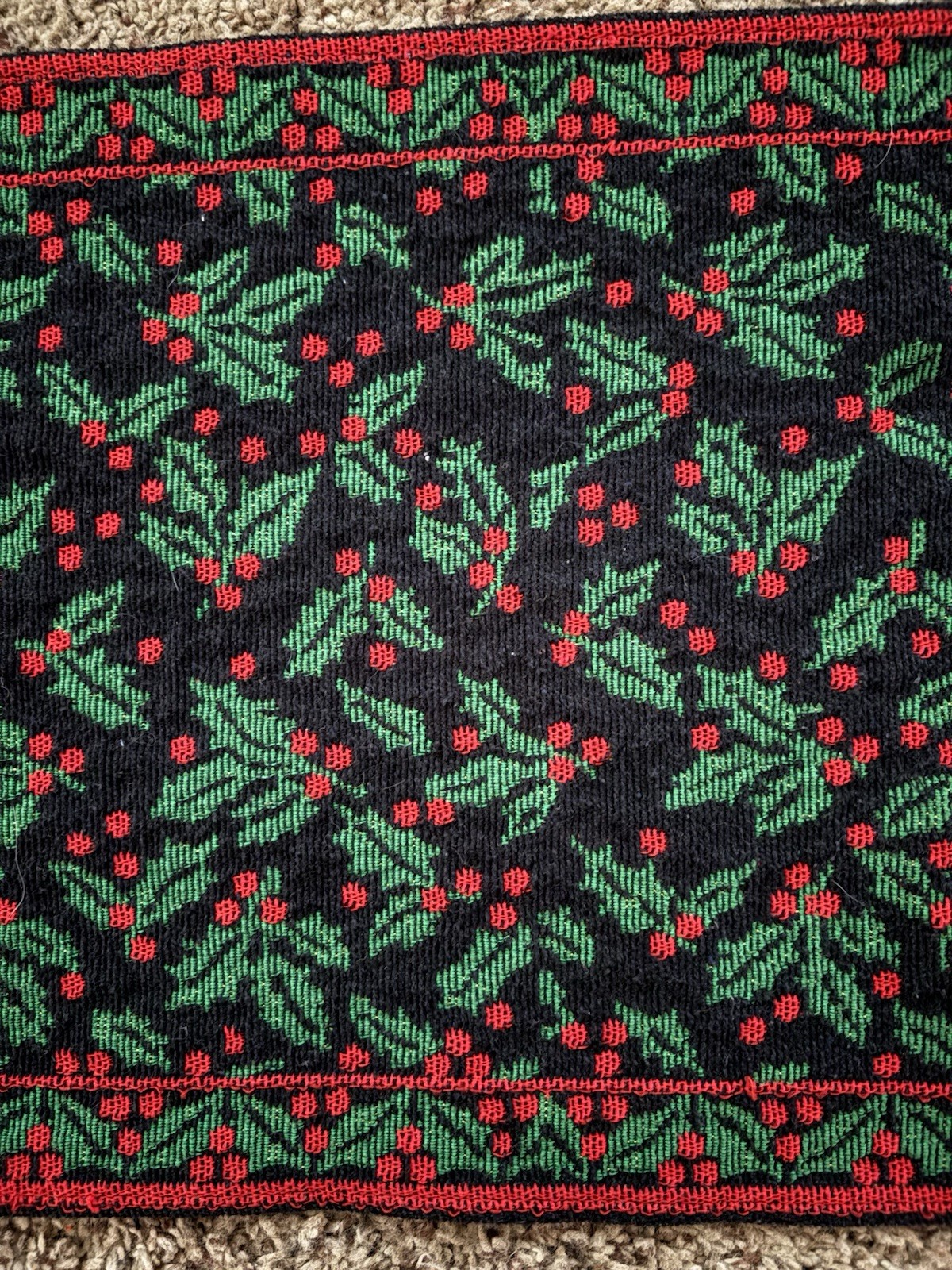 Tapestry Christmas Table Runner Holly & Berries 12x70” Holiday gallery