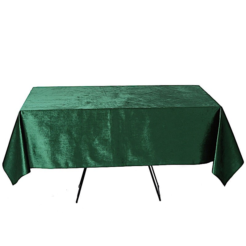 HUNTER GREEN 72"x72" Premium Velvet Square Table Overlay Wedding Party Linens gallery