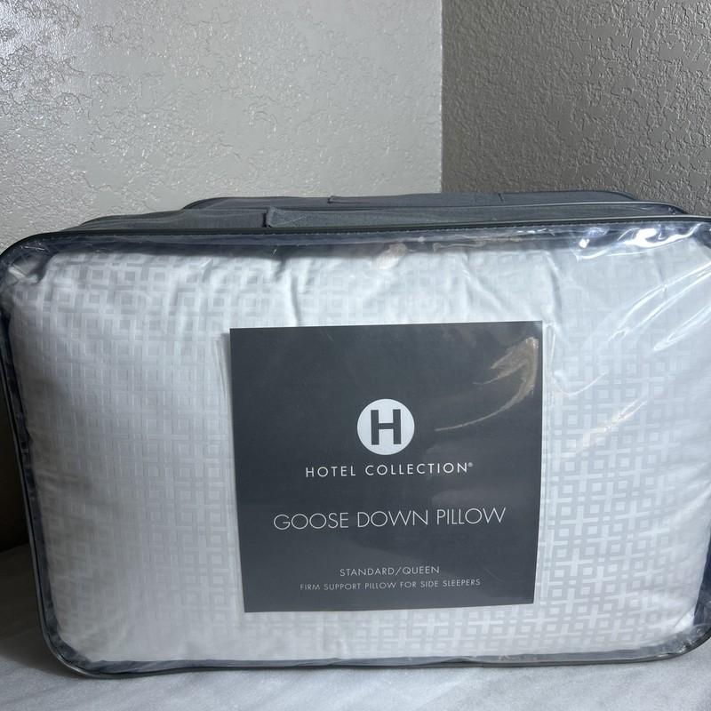 Hotel Collection Goose Down Standard Pillows Firm Support 2 Pillows New gallery